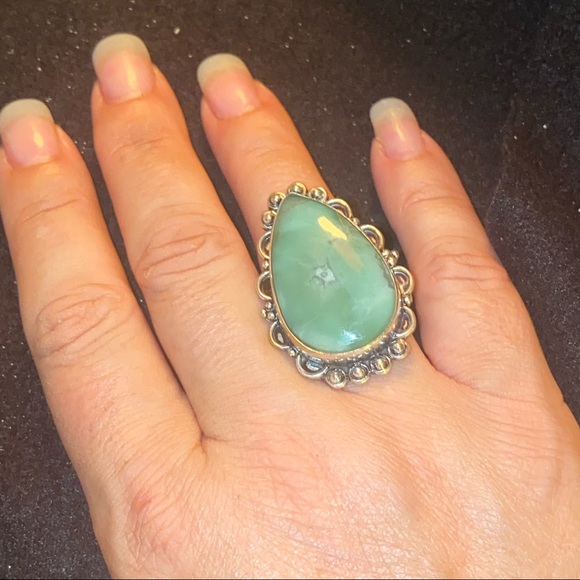 Sale* Amazonite Handcrafted Natural Gemstone ring - Picture 6 of 7